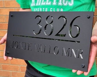 Modern Acrylic House Number Sign | Custom Address Sign