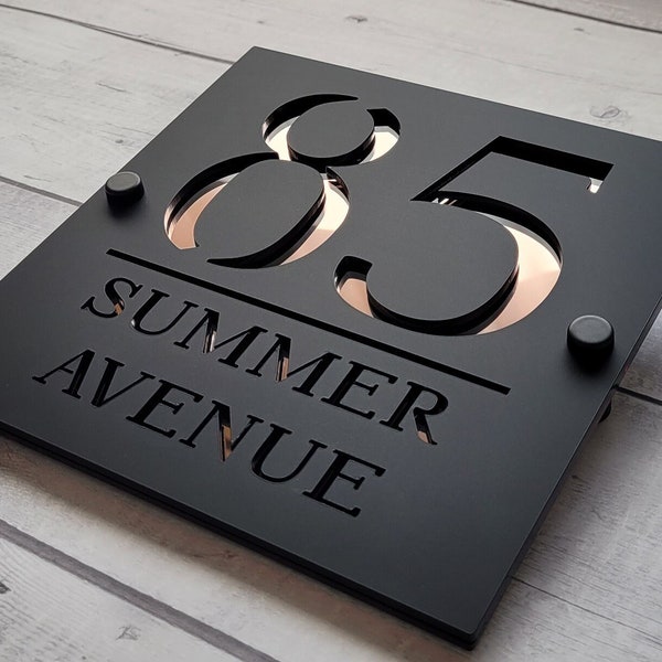 MODERN HOUSE SIGN | 180mm x 180mm | 200mm x 200mm | 250mm x 250mm | 300mm x 300mm | House Sign | Address Sign | House Number Sign