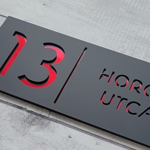 MODERN HOUSE SIGN | 300mm x 120mm |  House Number Sign
