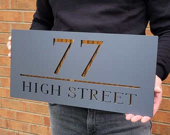 Modern Acrylic House Number Sign | Personalized Address Sign