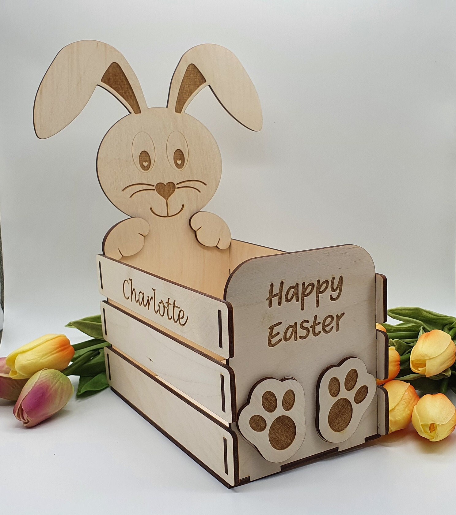 Boîte de Pâques Personnalisée, Plateau de Lapin Pâques, Boîte Sucrée Pour Enfants à Bosse Pâques/Pan