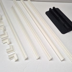 Dollhouse Crown Molding STL Set 1:12 Scale with Corners and Miniature Miter Box