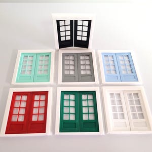 Dollhouse French Doors: 1/24 Scale 3D Printed Miniatures