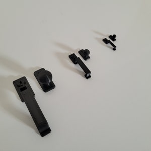 Miniature Door Handles for Dollhouses - Craft/Diorama Supplies - Available In 1/24, 1/12, and 1/6 Scale - 3D Printed in Black PLA