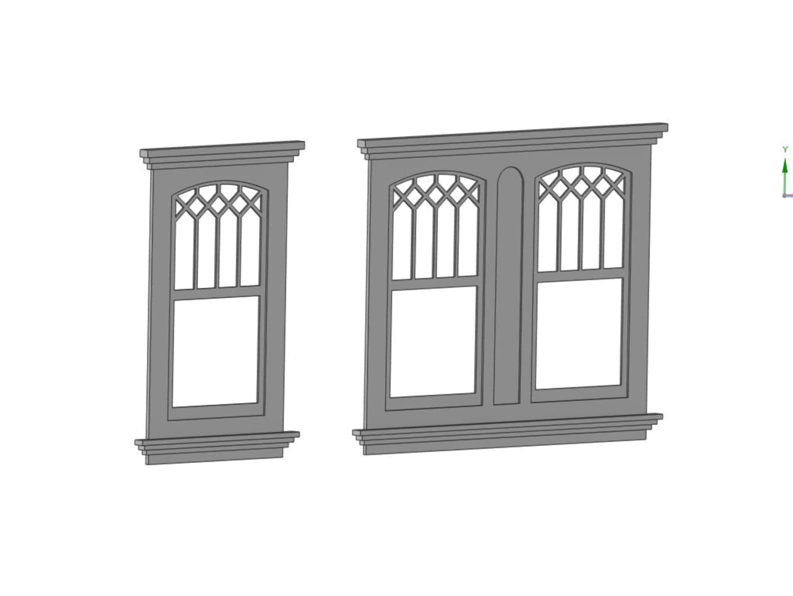 Window Stl Victorian Window STL 1:12 Scale Dollhouse Window for 3D Printing - Etsy