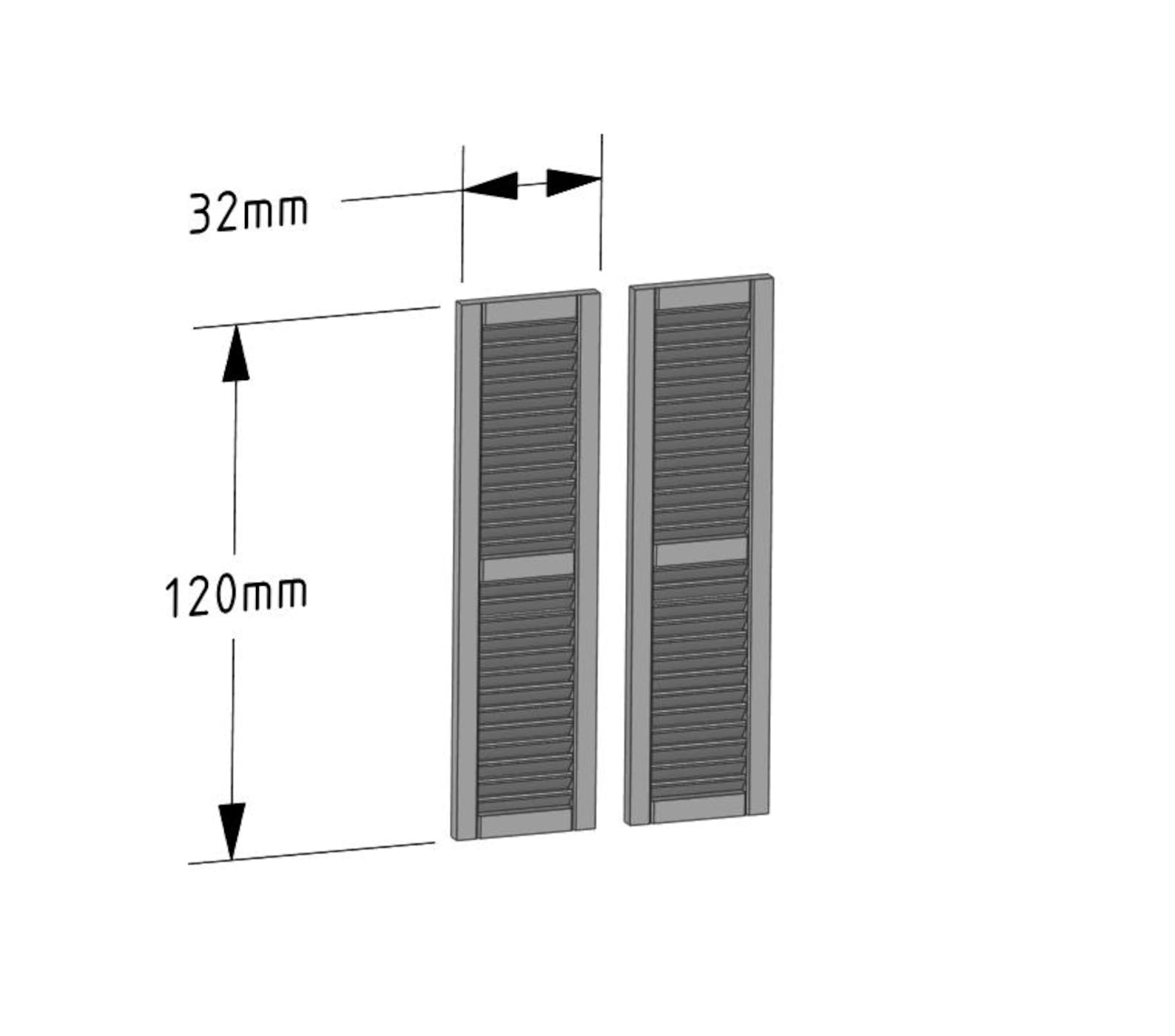 Shutter Print Louvered Shutters STL 1 12 Scale Dollhouse Miniature 3D Print Files - Etsy