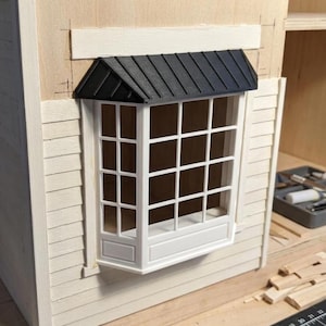 Erker STL 1:12 poppenhuisraam voor 3D-printen miniatuur dioramabestand