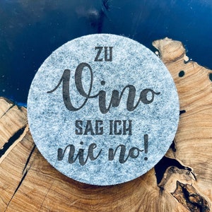 Aanpasbare onderzetters van vilt, onderzetters voor vilt met naam, voor wijn andere dranken in glazen
