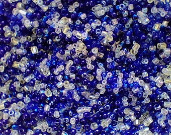 Mezcla de cuentas de cristal checas: Rocailles de cristal y azul denim
