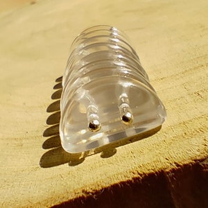20/50 Perle in vetro ceco a 2 fori, perle pressate cristalline 13x7mm, perle in vetro lunare, perle per la produzione di gioielli, perle in vetro Boho