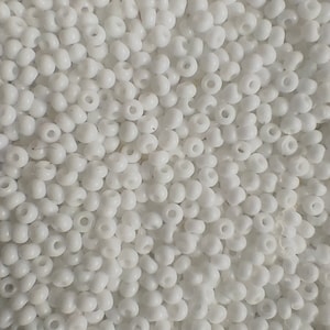 Perle di semi di vetro ceco premium 500g / 1,1lb / 17,6oz, Preciosa, Rocailles bianche 10/0, trasparenti, perline opache per la produzione di gioielli, all'ingrosso