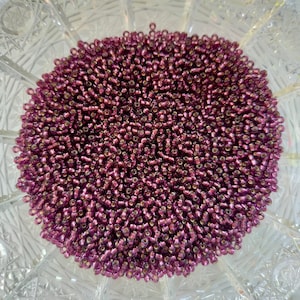 10/0 Premium Czech Glass Seed Beads, 2mm Purple Silver Lined Preciosa Czech Rocailles, Perline Forniture-25g /0,06lb/0,9oz, 50g/0,11lb/1,8oz