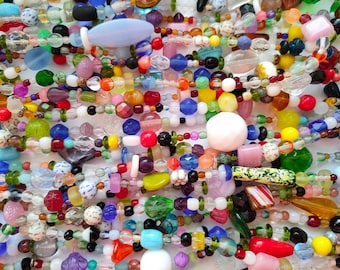 Czech glass beads Surprise Strand, Mix beads Mix colors,Czech glass beads mix for jewelry making,40/50cm - 15,7/19,7in - 1,3/1,6ft bead soup