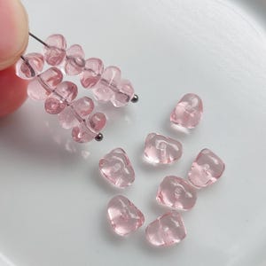 Tschechische Glas Kartoffel Perlen, 9 x 5 mm Rosa, Schmuckherstellung, DIY
