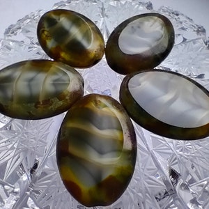 10/5 Premium Large Picasso Czech Glass Oval Bead 20x15x5mm,Marble Brown Grey Glass Bead,Table Cut Bead,Opaque Glass Bead,Jewelry making bead