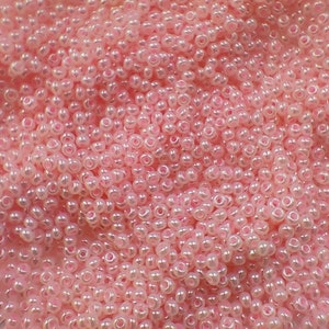 20g Premium Czech Glass Seed Beads, 10/0 - 2mm Preciosa Czech Rocailles, Zuppa di perline di lucentezza rosa, Perline per la creazione di gioielli, Perline di zuppa di perline