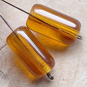2/5 pezzi di perle di vetro pressato ceco, cilindro grande 20 x 11 mm, perle di vetro topazio, perle a barile, perle trasparenti pressate. Perline per la creazione di gioielli fai da te.