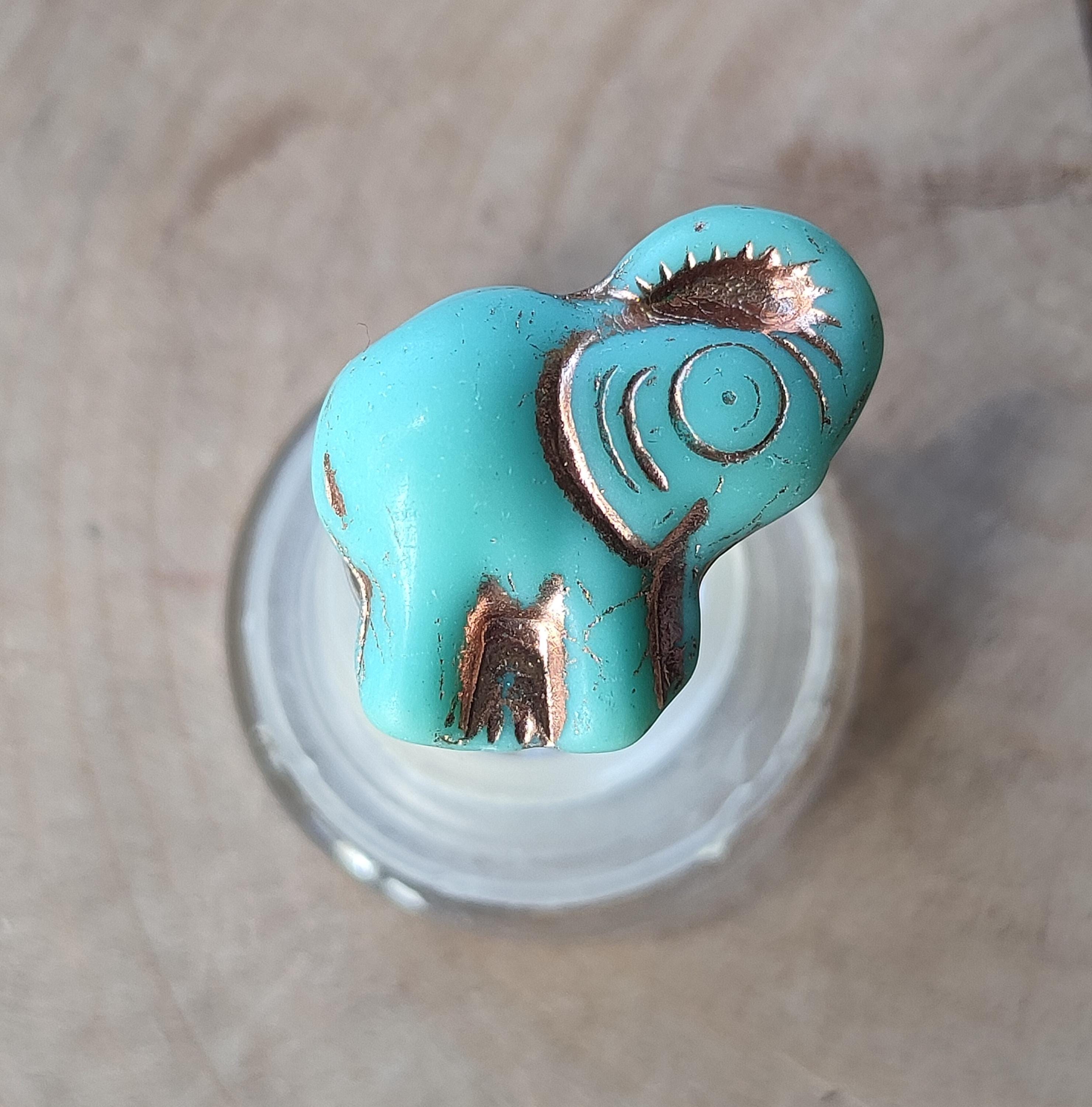 20 mm チェコガラス 象ビーズ、ボヘミアンアニマルビーズ - Etsy 日本