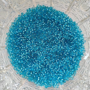 10/0 Premium Czech Glass Seed Beads, 2mm Blue Turquoise Preciosa Czech Rocailles, Perline - 25g / 0,06lb / 0,9oz, 50g / 0,11lb / 1,8oz