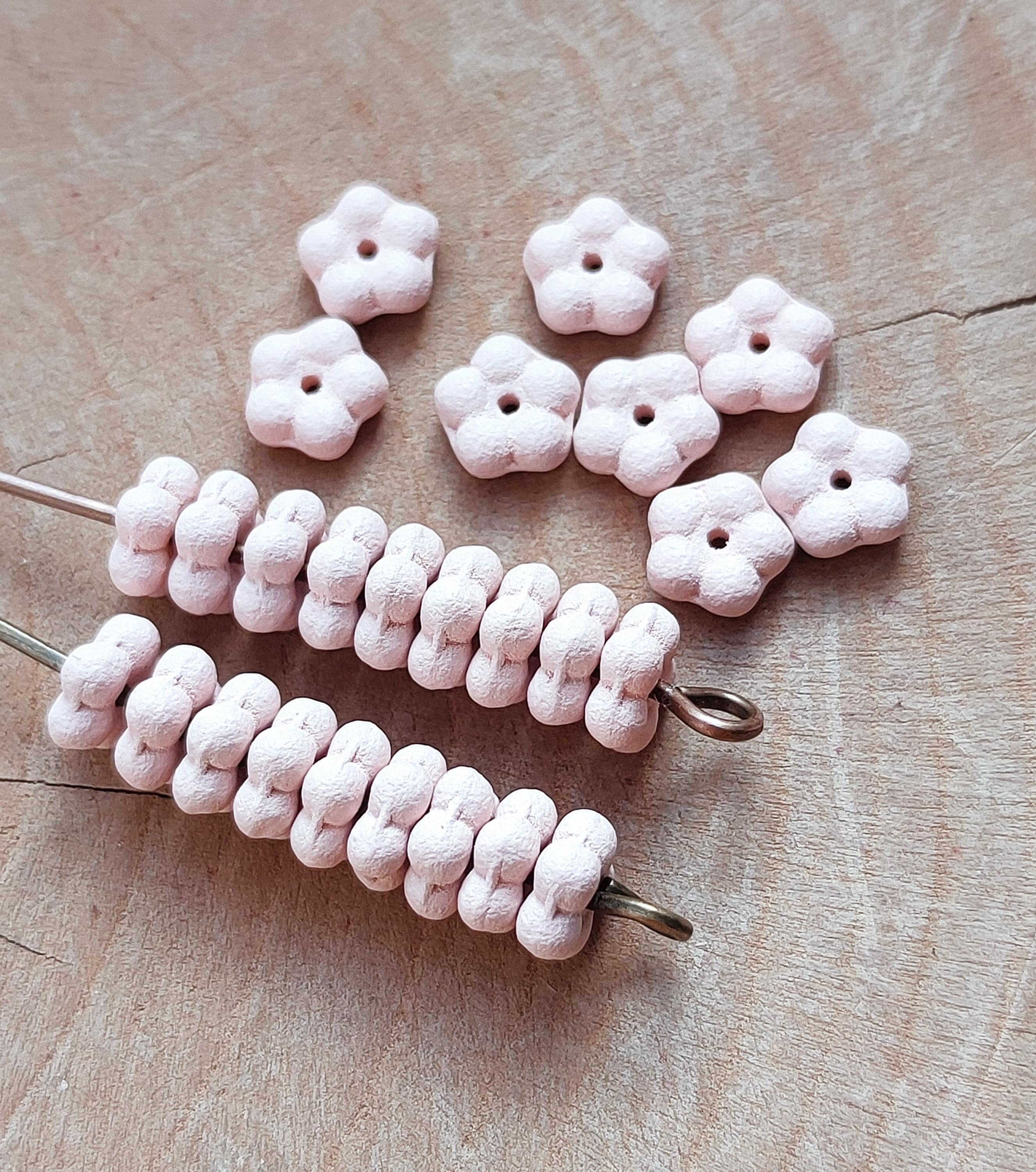 5mmマットチェコガラスフラワービーズ、オールドローズ - Etsy 日本