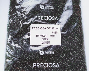 Dark Green Czech Glass Seed Beads, Preciosa 10/0 (500g)