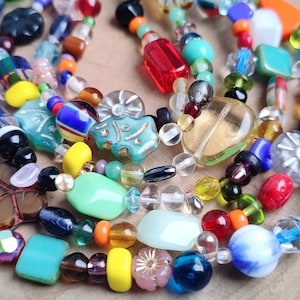 Hilo de cuentas de vidrio checas, mezcla multicolor, suministros para la fabricación de joyas.