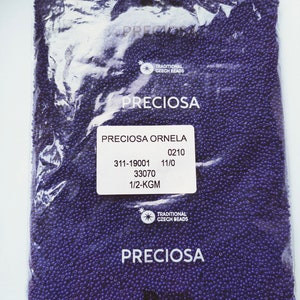 Perle di semi di vetro ceco premium 500g / 1,1lb / 17,6oz, Preciosa 11/0, Rocailles opache blu scuro, perline per la produzione di gioielli, all'ingrosso 65000pcs
