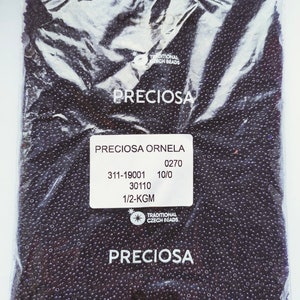 Perle di semi di vetro ceco premium 500g / 1,1lb / 17,6oz, Preciosa 10/0, Very Dark Blue Transparente Rocailles, perline per gioielli, all'ingrosso 45500pcs