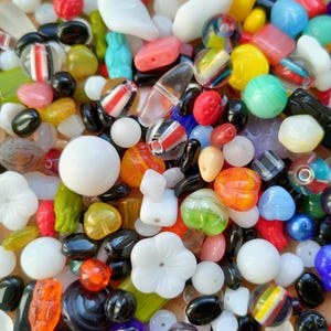 50g/100g Czech Glass Bead Mix, Opaque Transparent Surprise Soup Bead, Czech Bead Mix, Bohemian Beads, Craft Bead, Jewelry Making Bead,3-20mm