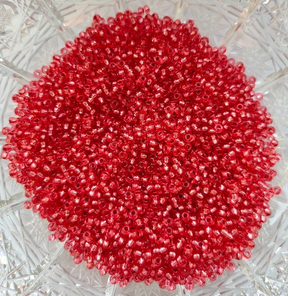 Red Seed Beads MIX, Red Small Beads 40 Gr. Rocaille Round Red Czech Beads 2  Mm Preciosa 10/0, Beading Jewelry Supplies, Glass Beads Mixture 