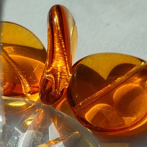 4/10 Large Czech Oval Glass Beads, 20x15mm Topaz Bronze Beads, Transparent Oval Glass Bead, Jewelry making bead,Bohemian Glass Bead