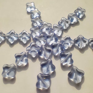 20/50 pezzi Perline di vetro ceco premium - Perline di vetro pressato azzurro chiaro da 10 mm - Perline di vetro ceco quadrate, Perline trasparenti, Perline per la creazione di gioielli