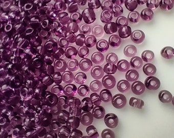 Czech Glass Seed Beads 6/0 – Purple Rocailles for Jewelry Making