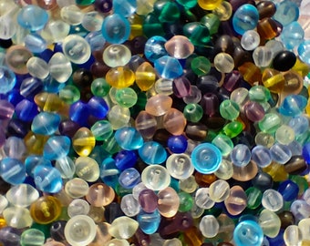 Böhmische Glasperlen Mix, Transparente Überraschung Suppenperle 20g/50g/100g, Böhmische Perlen Mix, Boho Perlen, Craft Bead, Schmuckherstellung Perle,4-8mm