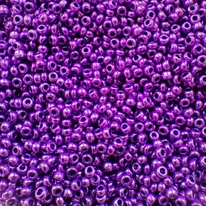 Perline di semi di vetro ceco premium 9/0, rocailles ceche preciose viola opache da 2 mm, forniture per perline-25g/0,06lb/0,9oz, 50g/0,11lb/1,8oz
