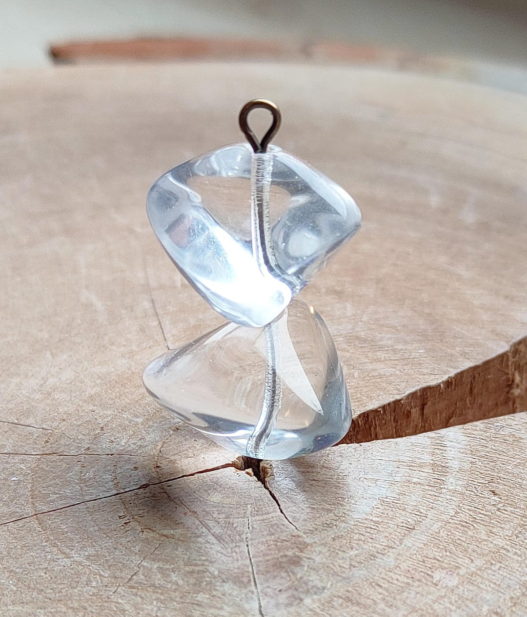 Crystal Czech Glass Beads, 16x15mm Irregular Triangle, Jewelry