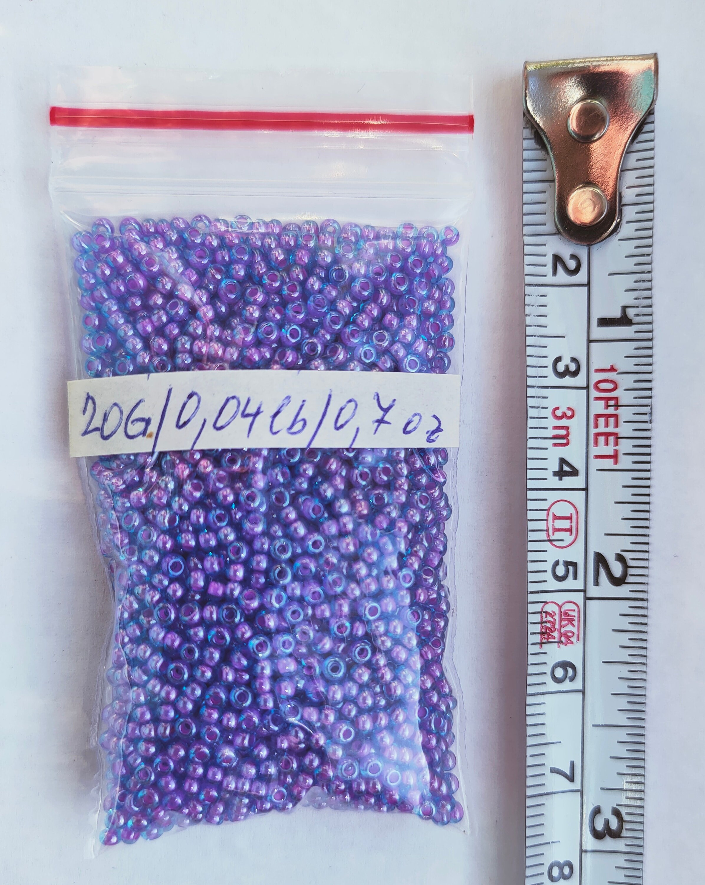 25g 2mm Glass Seed Beads Light Green 
