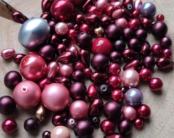 Böhmische Glasperlen Rund, 8 Mm, Burgunderrot – 36 Stück, Ideal Für Schmuck & Deko