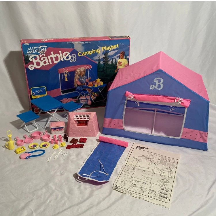 Mattel Barbie Pink RV GLAMOUR CAMPER W/ Pop Out Tent 