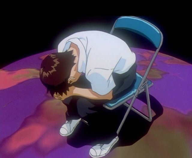 Shinji in Chair Original Evangelion Watercolour 10.5 X 14.5 - Etsy