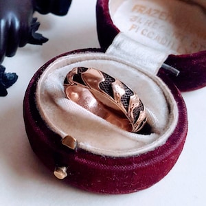 Victorian Rose Gold Hair Ring. Civil War Mourning 12k Hand Engraved, Victorian Sentimental Mourning Ring. American Circa 1860s.