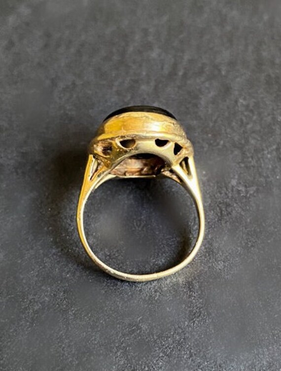 Antique Victorian Sardonyx Intaglio Ring. 12k Ros… - image 10