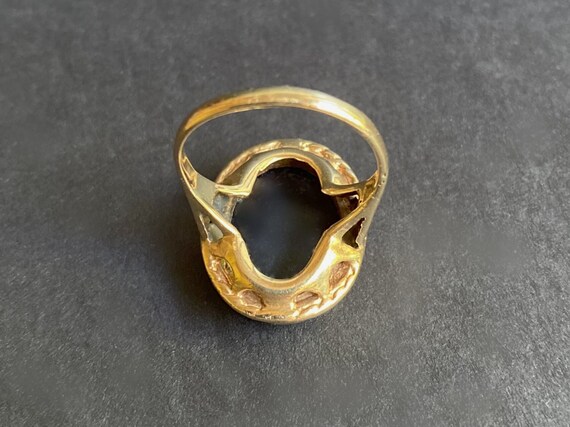 Antique Victorian Sardonyx Intaglio Ring. 12k Ros… - image 8