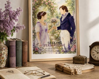 Seeking Persephone POSTER, Wall Art, Adam and Persephone DIGITAL Printing, Romantic Painting