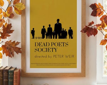 Poster de L'attimo fuggente, decorazione murale a tema cinematografico, stampa con citazione iconica, decorazione Carpe Diem, regalo per insegnanti di inglese, arte murale letteraria