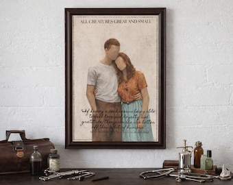 Tutte le creature e piccole stampe, poster del dipinto di Helen e James (download digitale)