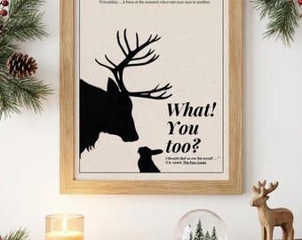 Stampa letteraria di C.S. Lewis, citazione sull'amicizia, decorazione murale (download digitale)