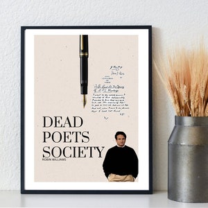 Dead Poets Society POSTER, Wall Art, Robin Williams Printable