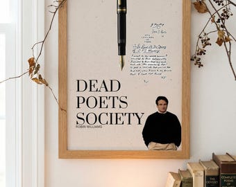 POSTER de L'attimo fuggente, decorazione da parete, Robin Williams stampabile