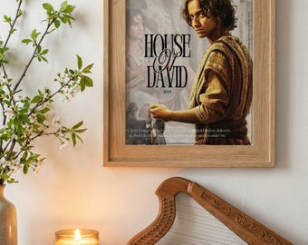 House of David Poster, Wall ART, Bible, Psalm Quote POSTER